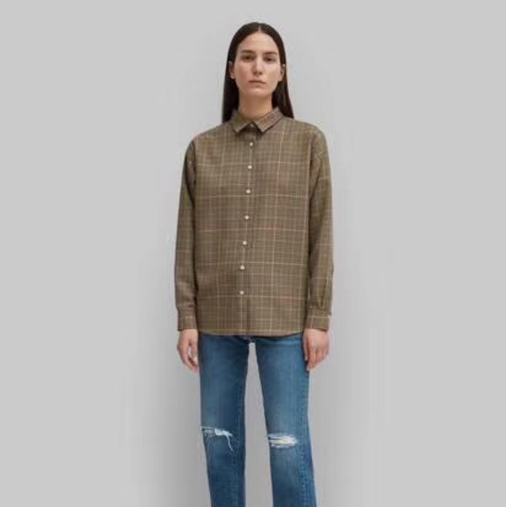 Toteme Square Collar Plaid Shirt